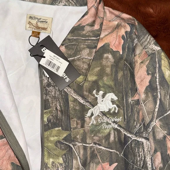 NWT old west supply Camouflage Leaf Pattern Jacket - Picture 3 of 4